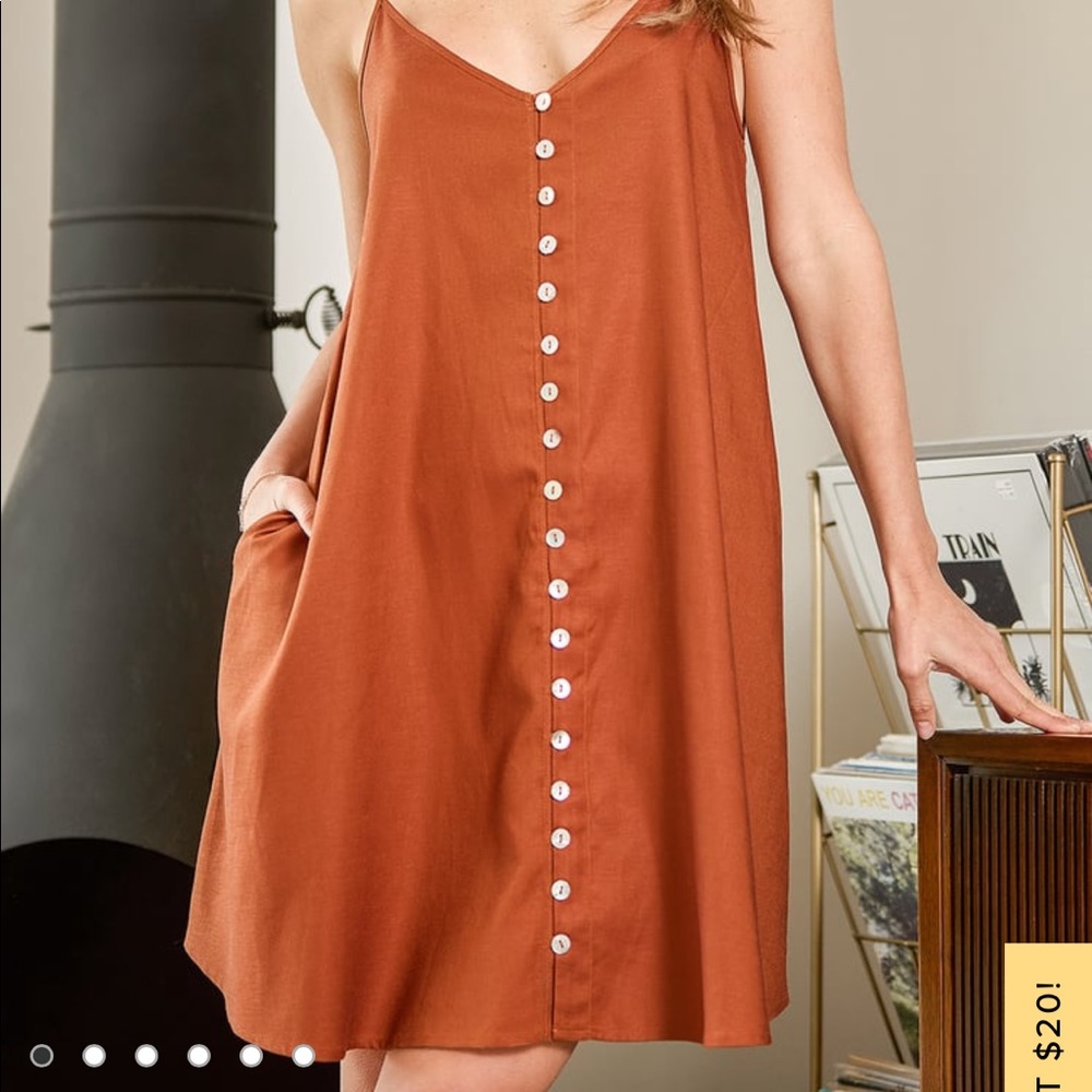 CLOSET CLEAR OUT Lulu’s rust brown shift dress bundle 3/$15